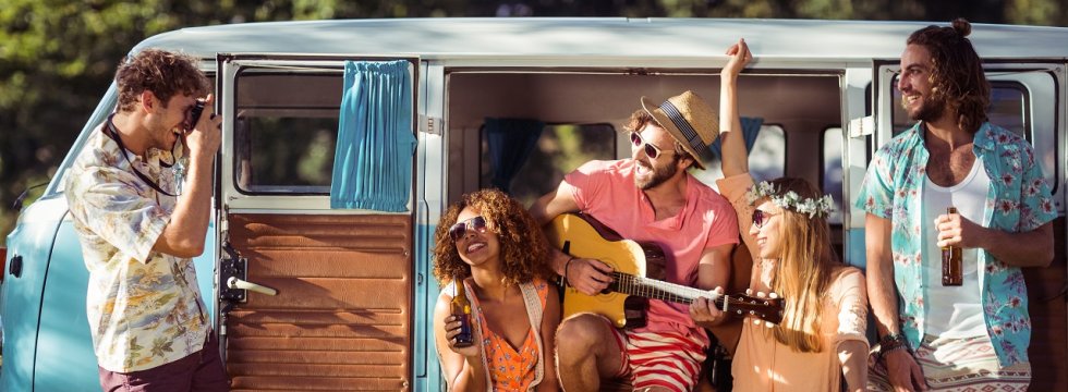Freunde mit vw bus