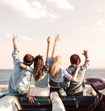 Freunde am Meer