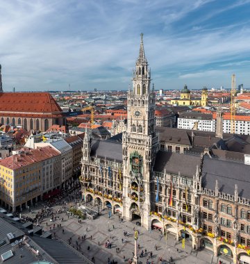 Marienplatz in München Drohnenaufnahme
